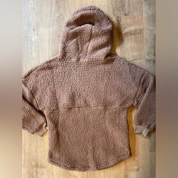 NWT Victoria’s Secret PINK Varsity Sherpa Half Zip Pullover Hoodie - Picture 6 of 9